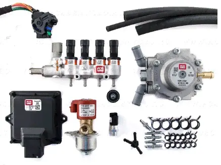Комплект мини BRC LPG Sequent 32 OBD 4цил. (рампа BRC MY09 оранжевые) редуктор 120 кВт без фильтра