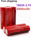 Original 18650 Lithium Battery 3.7 V Volt 6800mah BRC 18650 Rechargeable Battery Li-ion Lithium Batteries For Power Bank Torch
